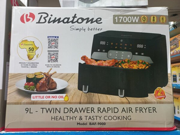 Binatone 9L Twin Drawer Air Fryer