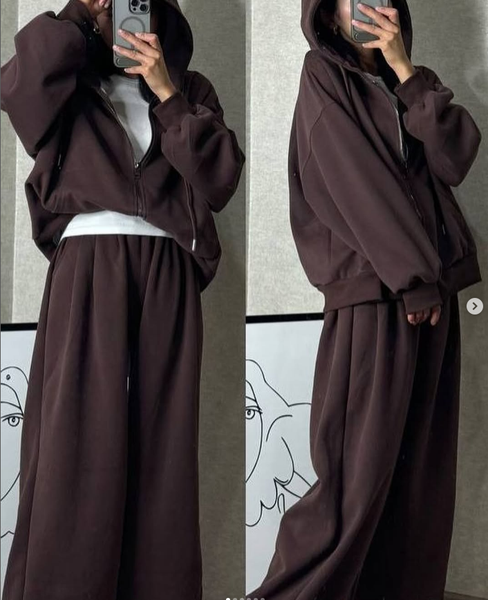 Женский коричневый спортивный костюм