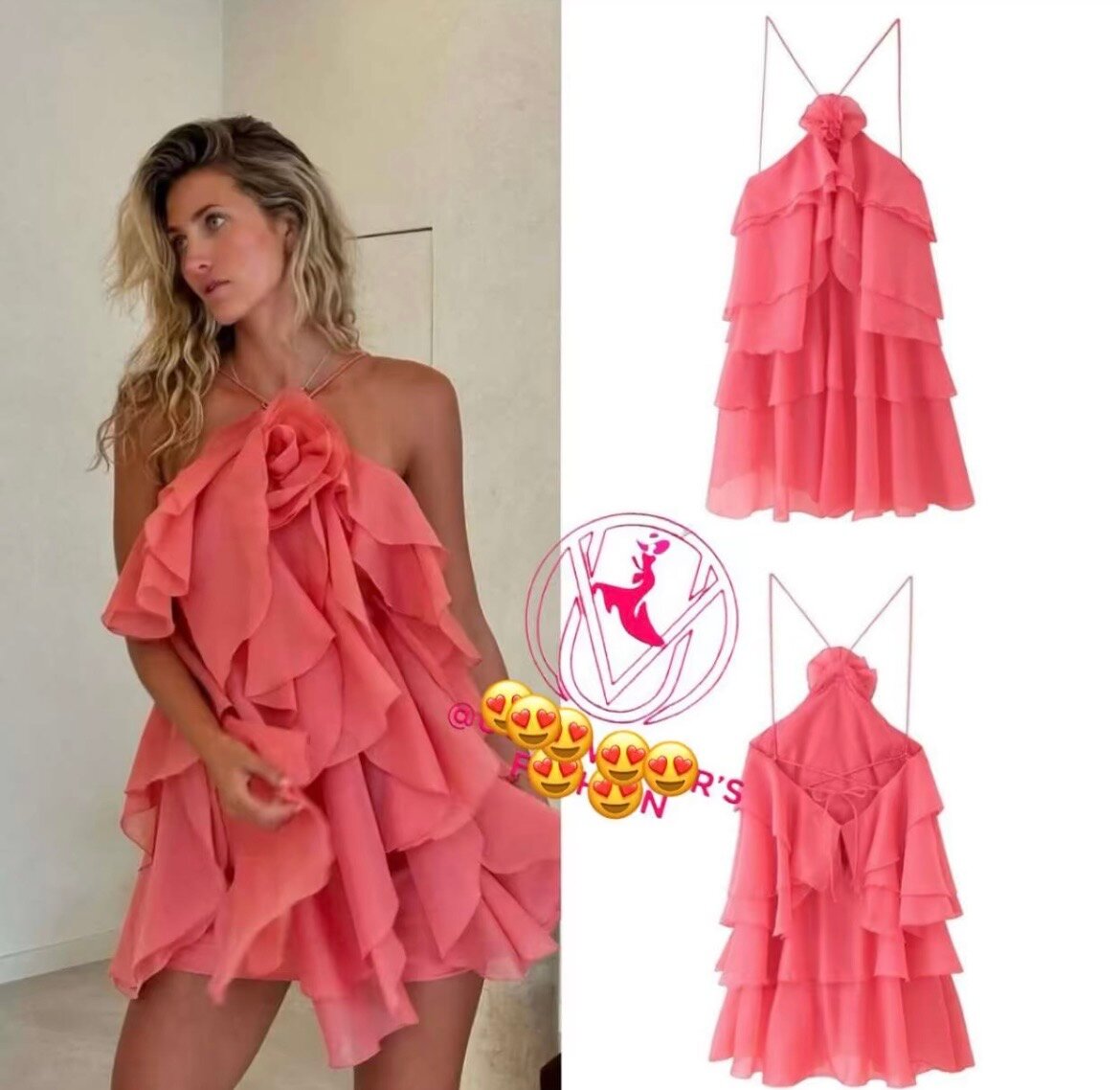 Robe maxi à volants élégante