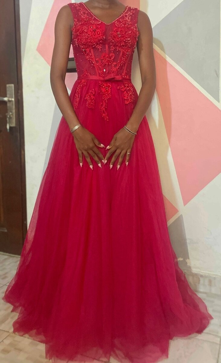 Robe de soirée élégante rouge