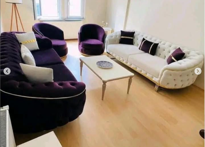 A set of furniture for the living room. 