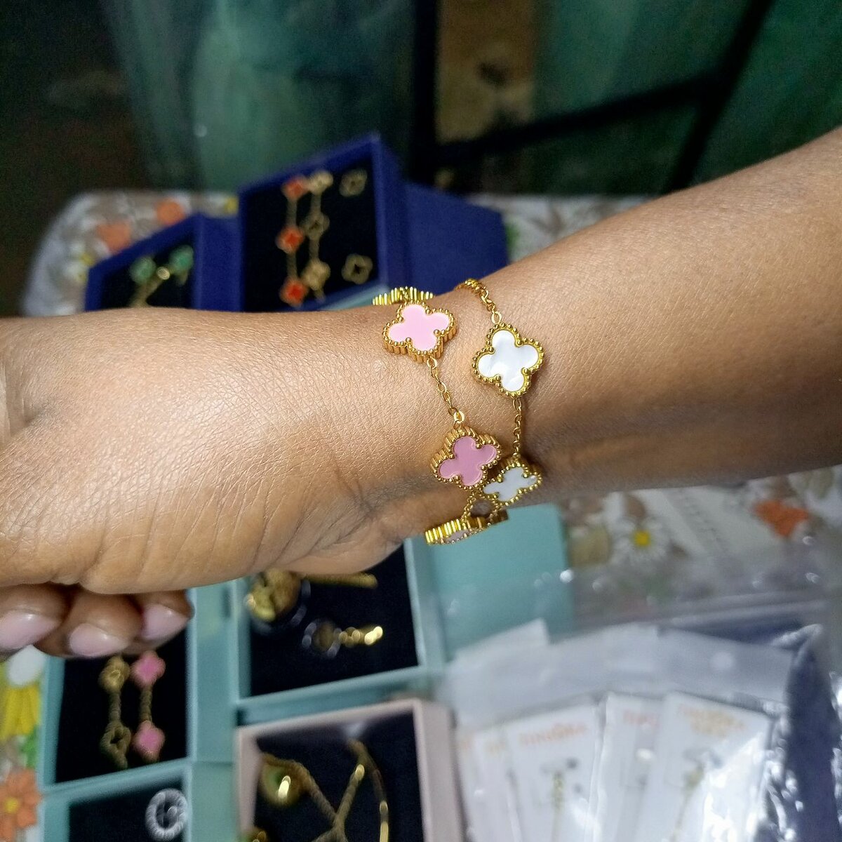 2 Bracelet fleur de prune