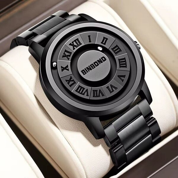 Montre Noire Élégante Homme