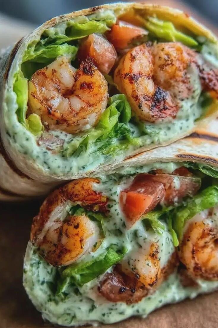Wrap crevettes et avocat frais