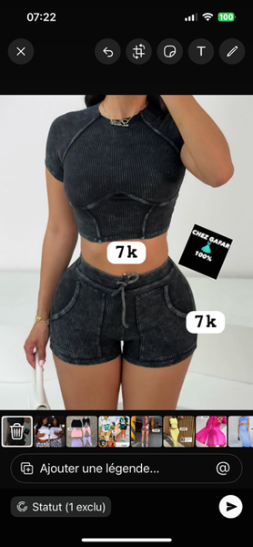 Ensemble court femme casual