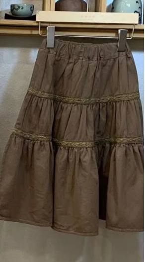 Юбка для девочек коричневая