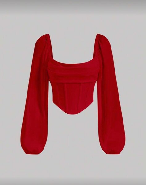 Corset manche longue en satin