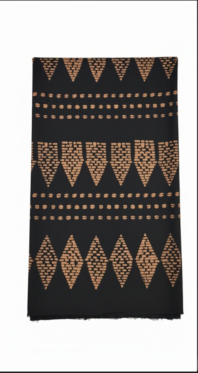 Foulard en soie motif ethnique