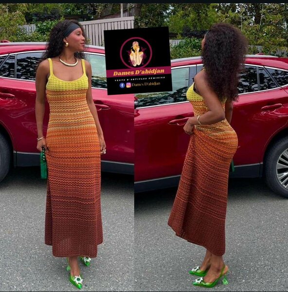 Robe longue dégradée élégante