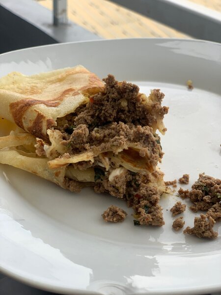 Crêpes à la viande hachée