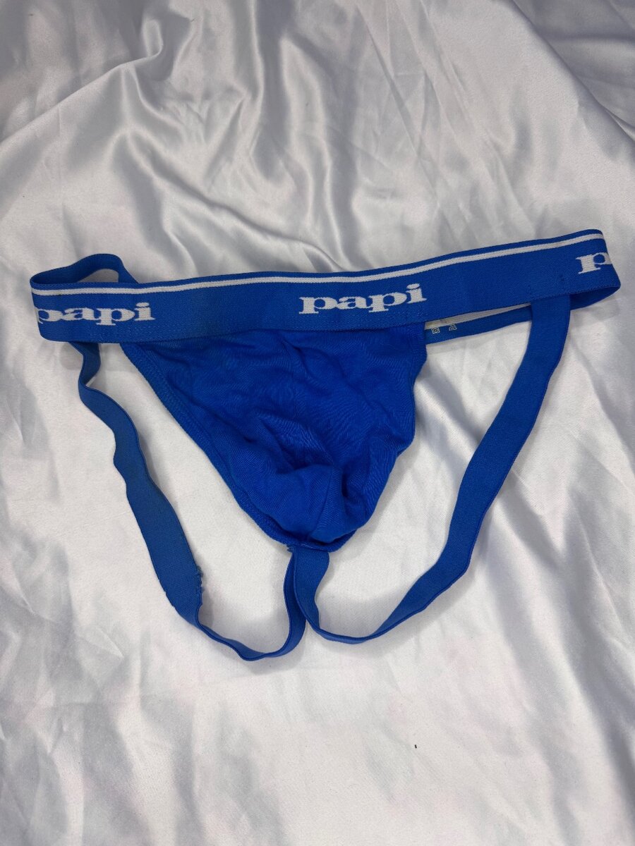 Slip Jockstrap Homme Bleu