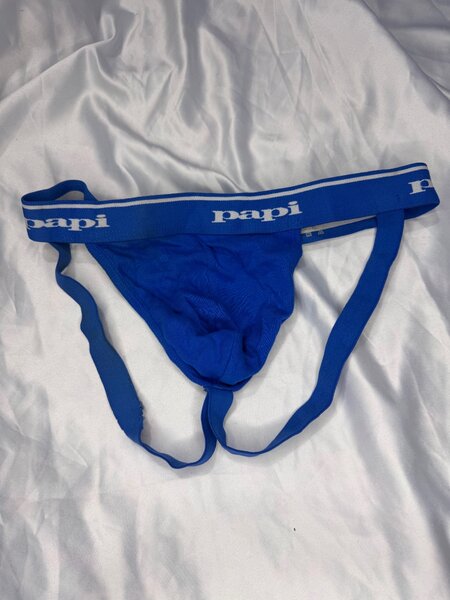 Slip Jockstrap Homme Bleu