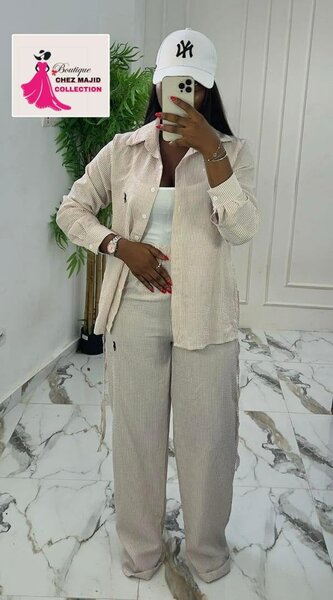 Ensemble Décontracté Rayé Femme