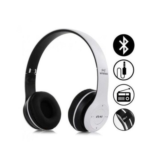 P47 Wireless Bluetooth headset - White