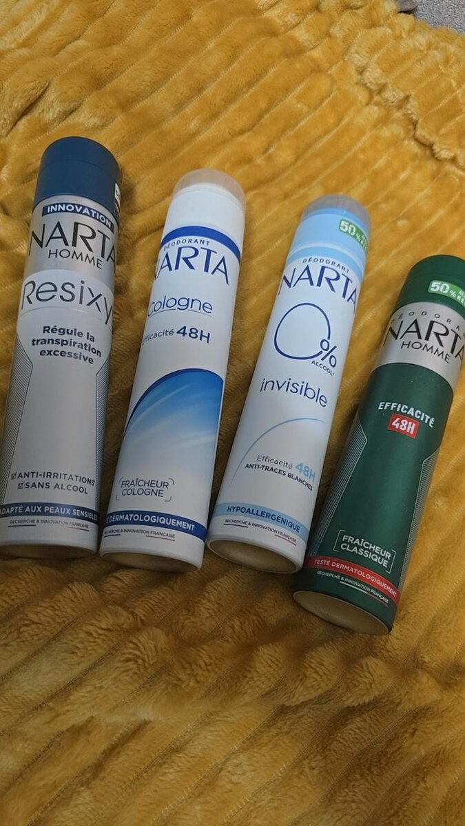 Déodorant spray Dove, Sanex, Narta pour homme et femme