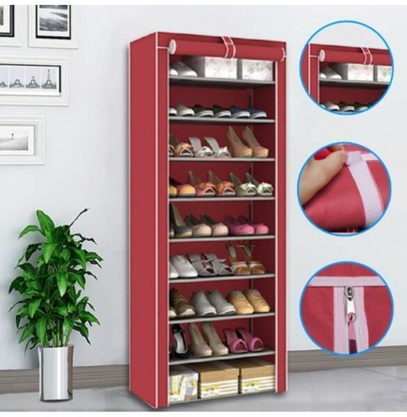 Armoire à chaussures étagères pliable