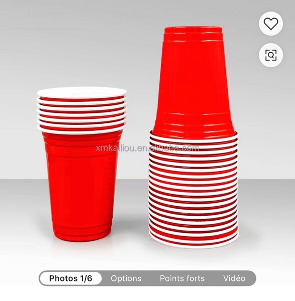 Gobelets red cup en plastic