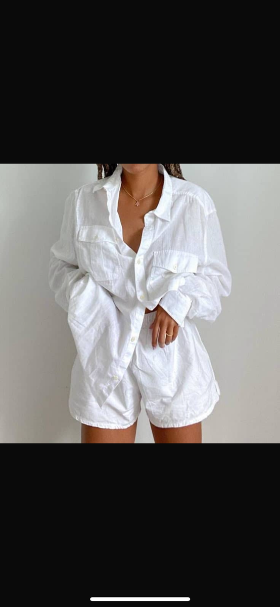 Ensemble Chemise et Short Blanc