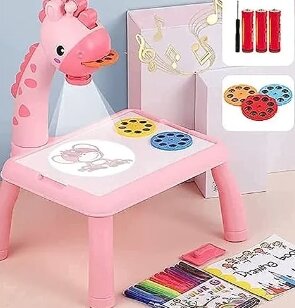 Kids Projector Painting Dest Drawing Board Table With Projection Function