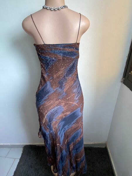 Elegant Patterned Evening Dress