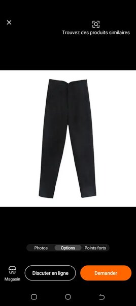 Pantalon large taille haute