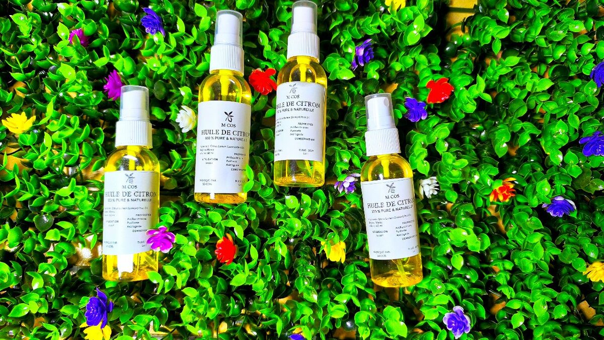 Huile de ricin, curcuma, citro