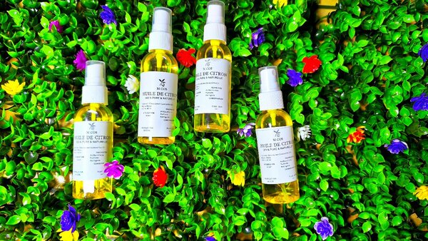 Huile de ricin, curcuma, citro