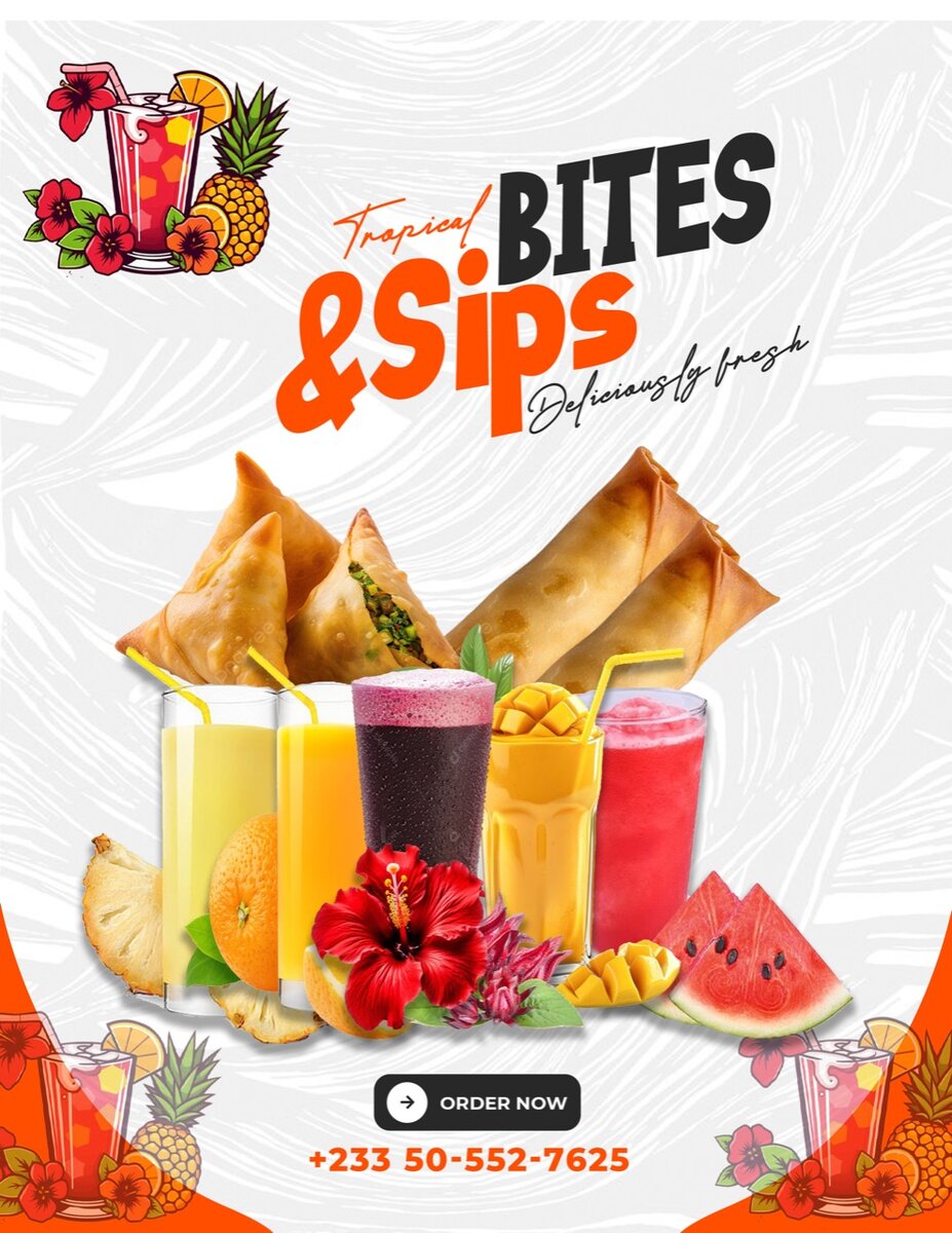 Tropical sips and bites