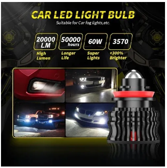 Car Fog Light Projector SMD 60 Watt H11 Fitting