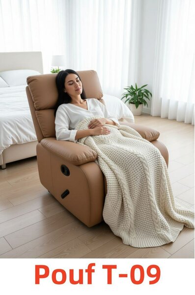 Fauteuil relaxant en cuir