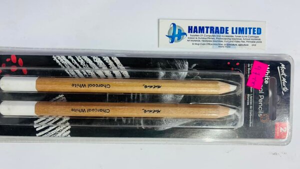 White Charcoal pencil 2 pcs