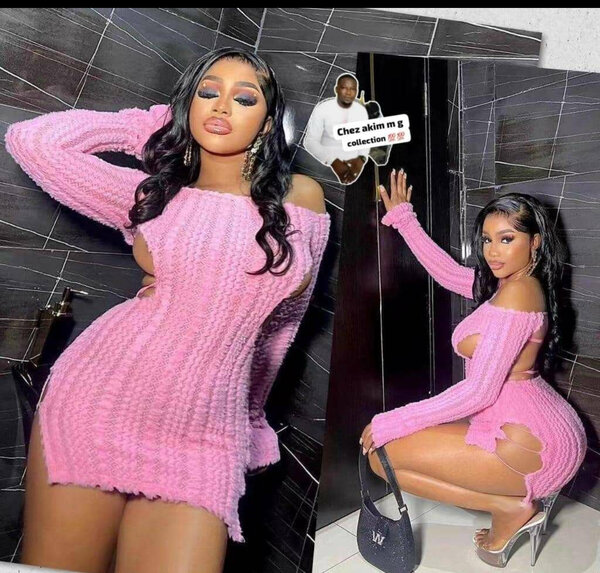 Robe Pull Rose Échancrée