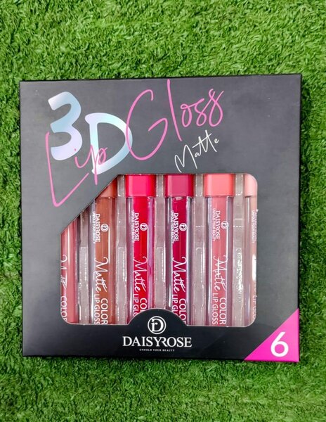 Matte 3D lip gloss - pack of 6