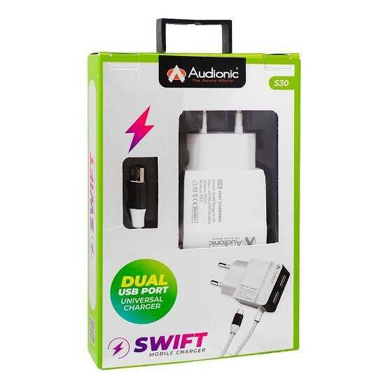 Audionic Swift Dual Port Universal Charger, S-30