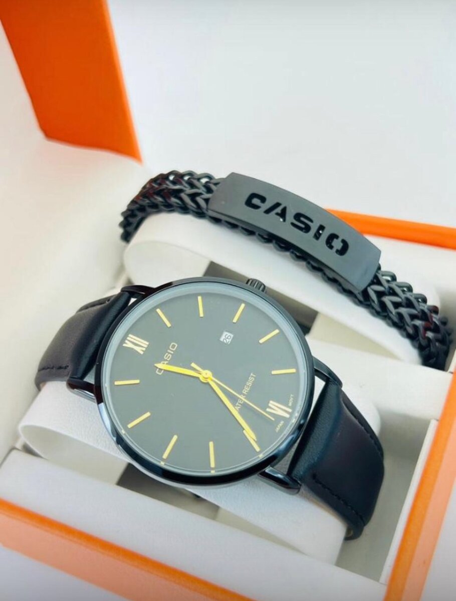 Guys Casio Watch & Bracelet