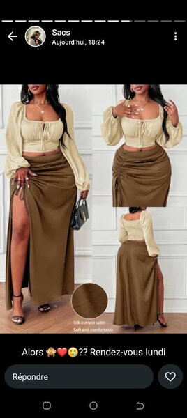 Ensemble Jupe Longue Élégante