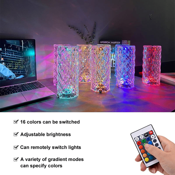 Led crystal table light