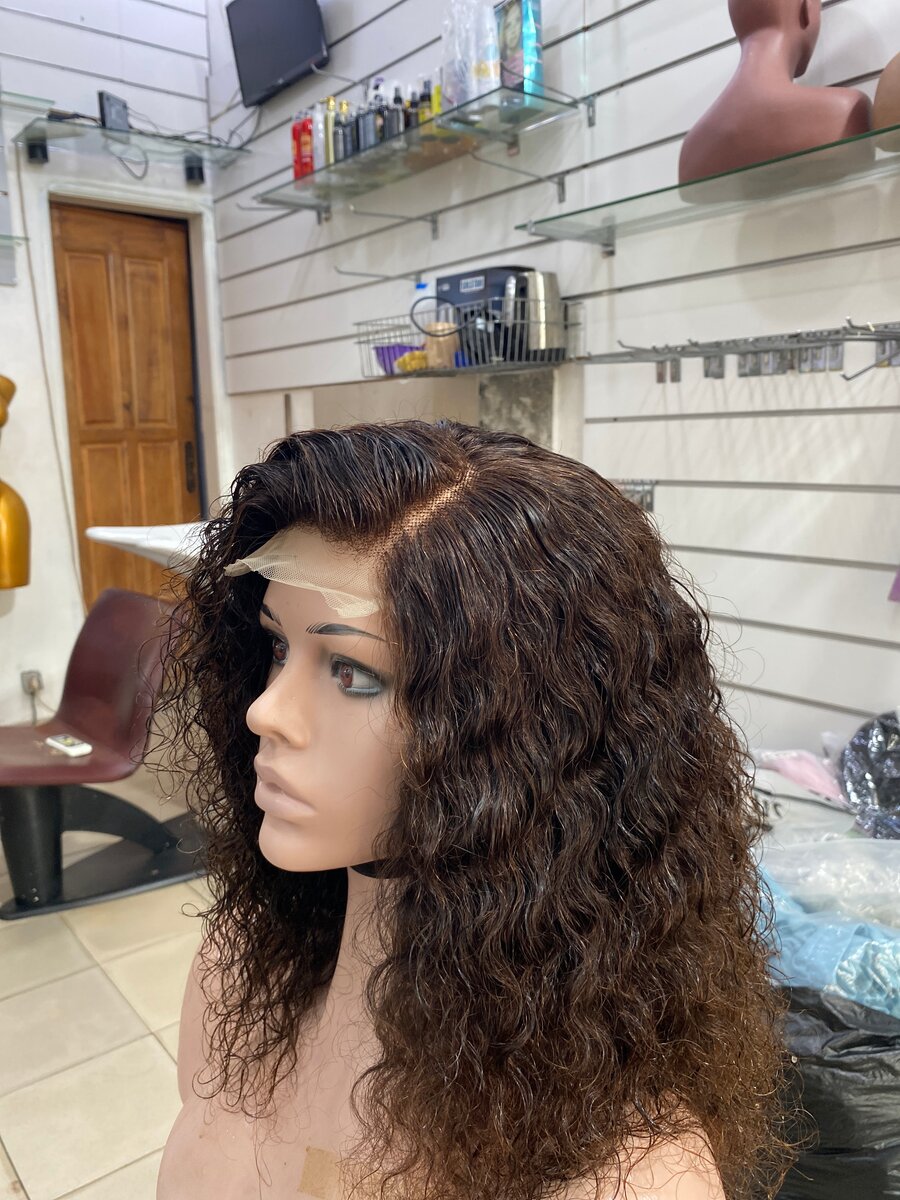 Curly Brown Lace Front Wig