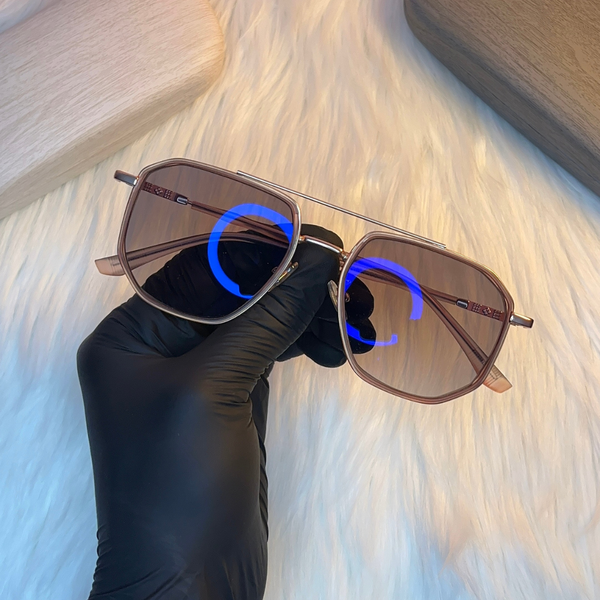 Lunette photogray bleu aviator