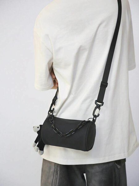 Sac baguette noir en skaï