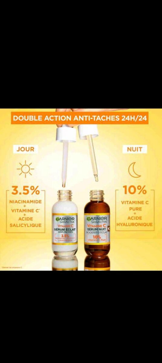 Garnier sérum jour & nuit Éclat et anti-taches