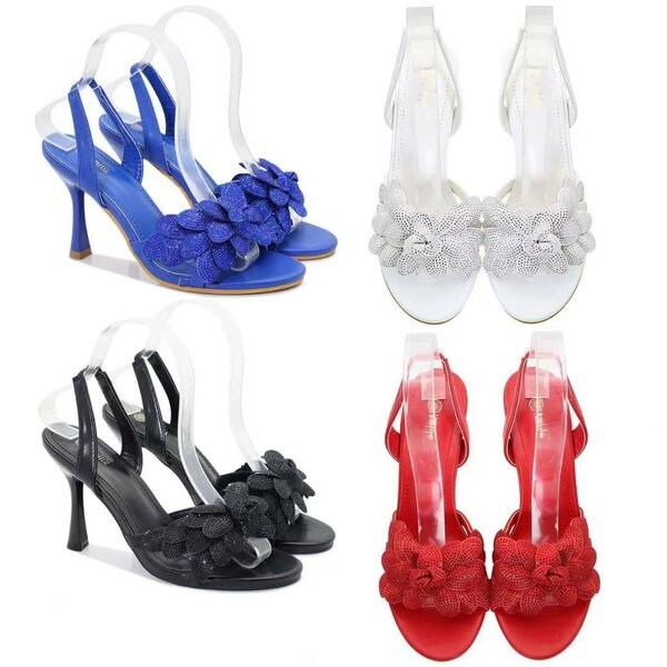Sandales à talons florales élégantes
