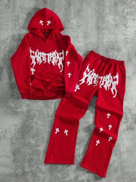 Ensemble jogging rouge style urbain