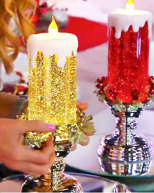 LED en bougie dorée