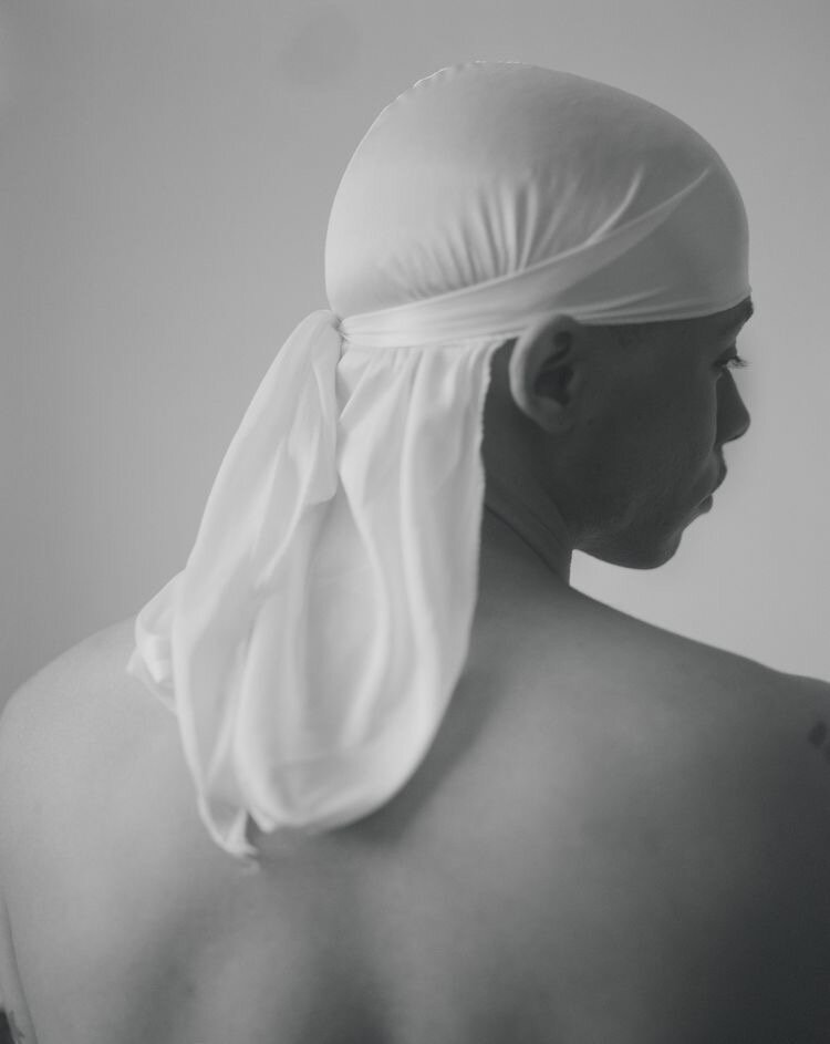 Durag en soie blanc élégant