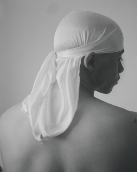 Durag en soie blanc élégant
