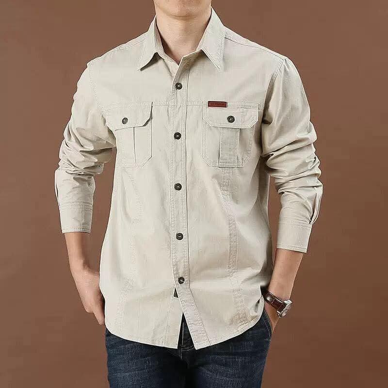 Chemise casual homme à manches longues