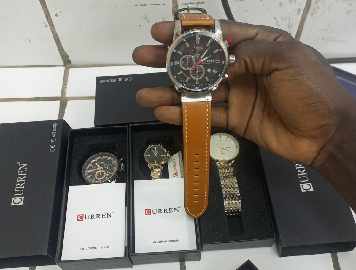 Curren Montre en cuir homme