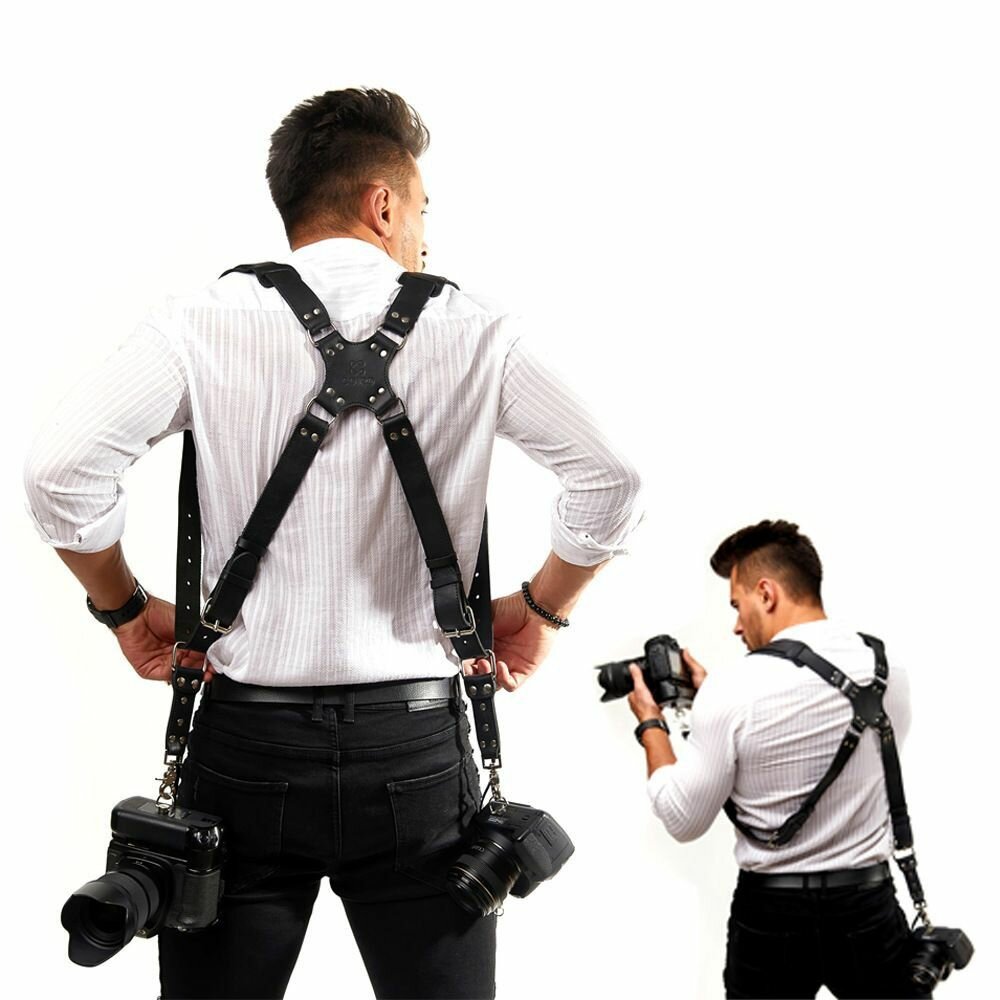 Harnais en cuir pour appareil photo