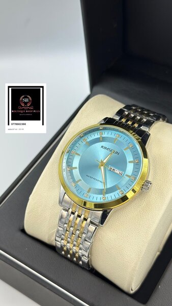 Montre Homme Élégante Bleu Argent